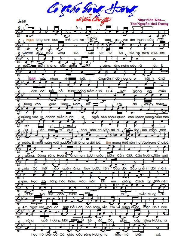 Cô Giáo Sông Hương, Yên Kha
